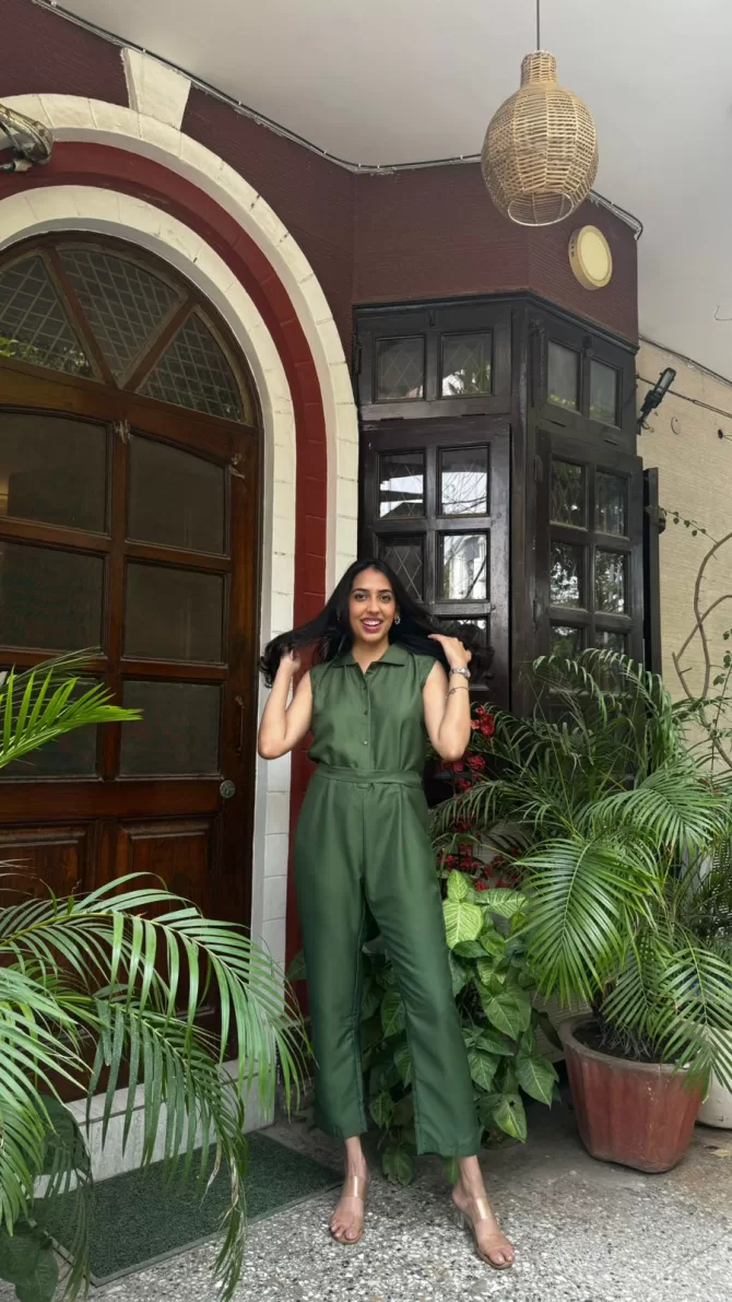 Hero Georgette Jumpsuit - Green