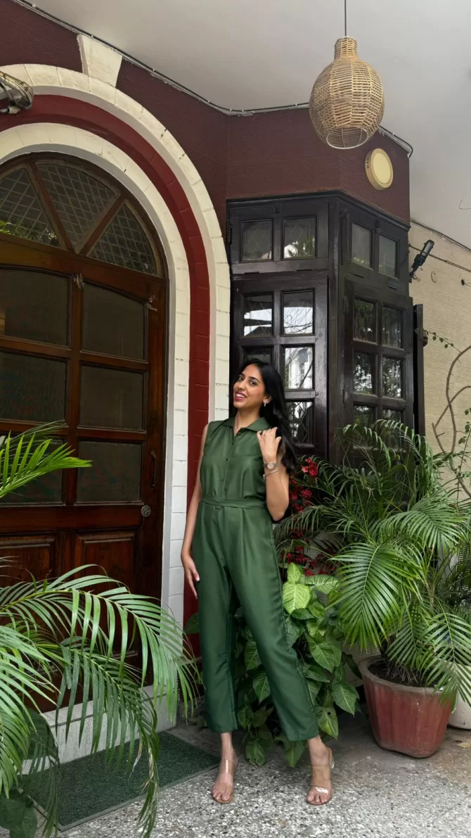 Hero Georgette Jumpsuit - Green