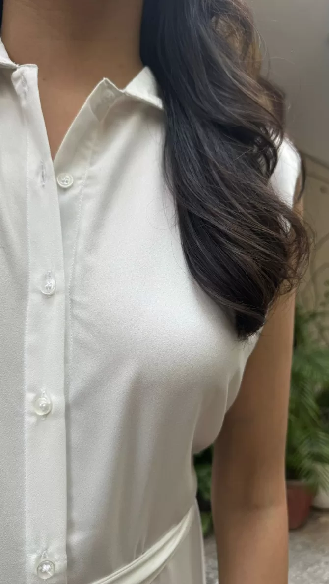 Hero Georgette Jumpsuit - White