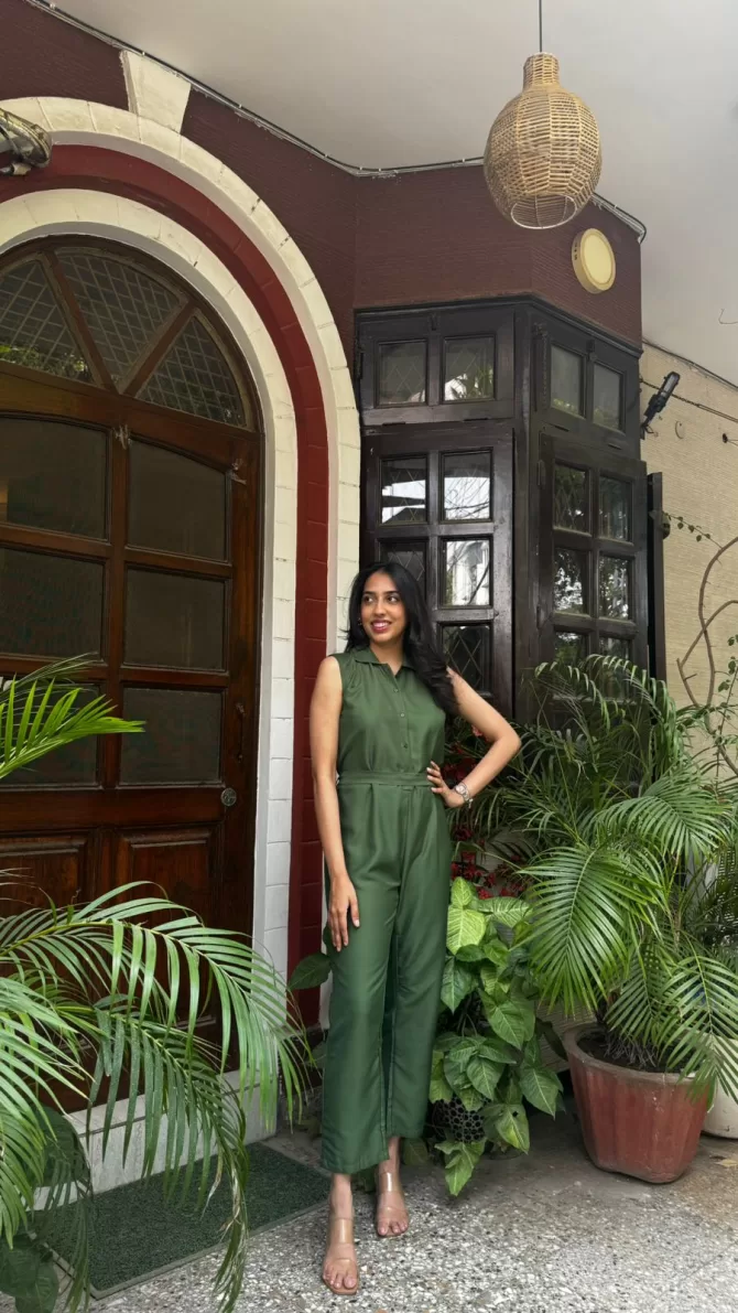 Hero Georgette Jumpsuit - Green