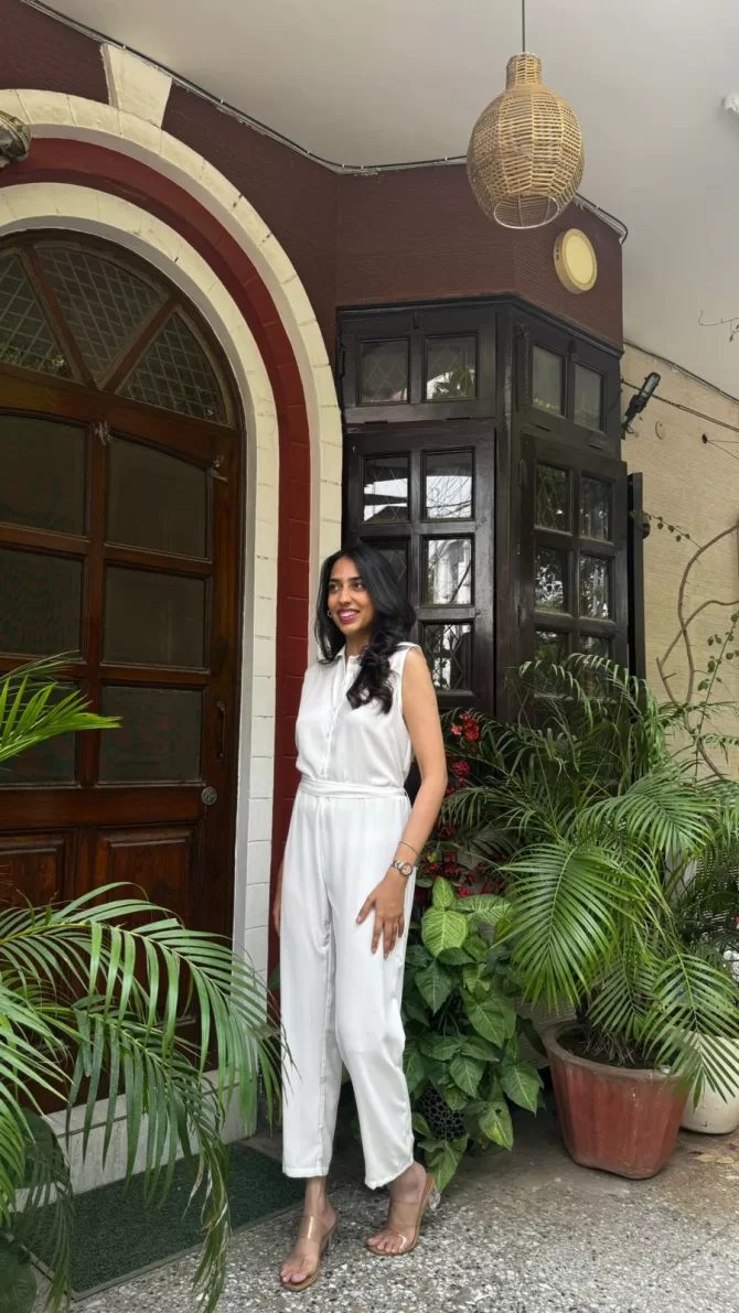 Hero Georgette Jumpsuit - White