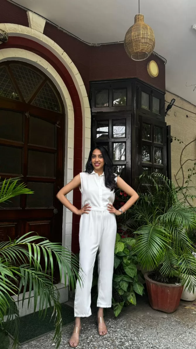 Hero Georgette Jumpsuit - White