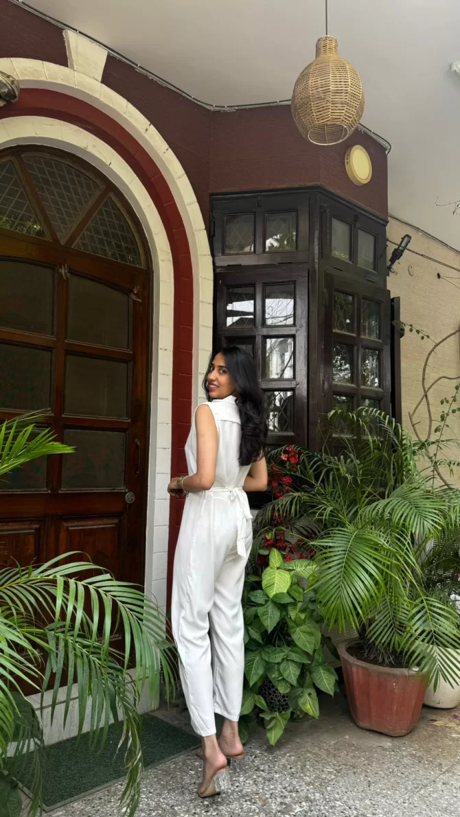 Hero Georgette Jumpsuit - White