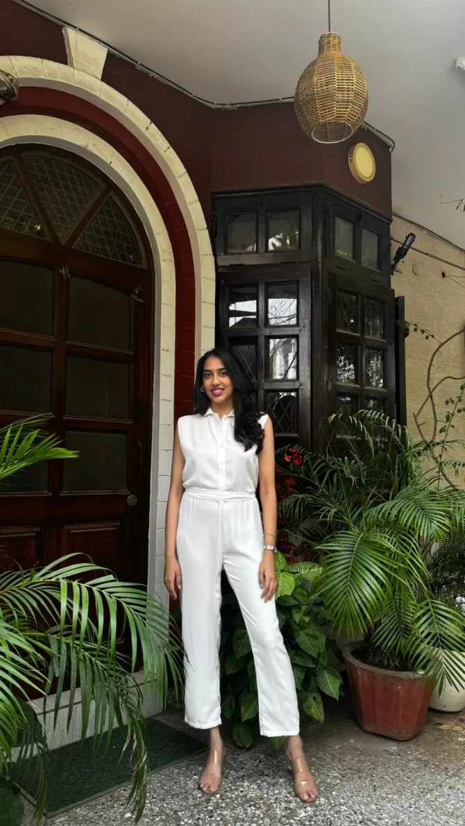 Hero Georgette Jumpsuit - White