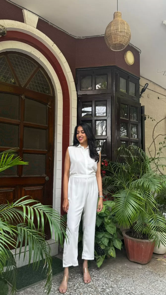 Hero Georgette Jumpsuit - White