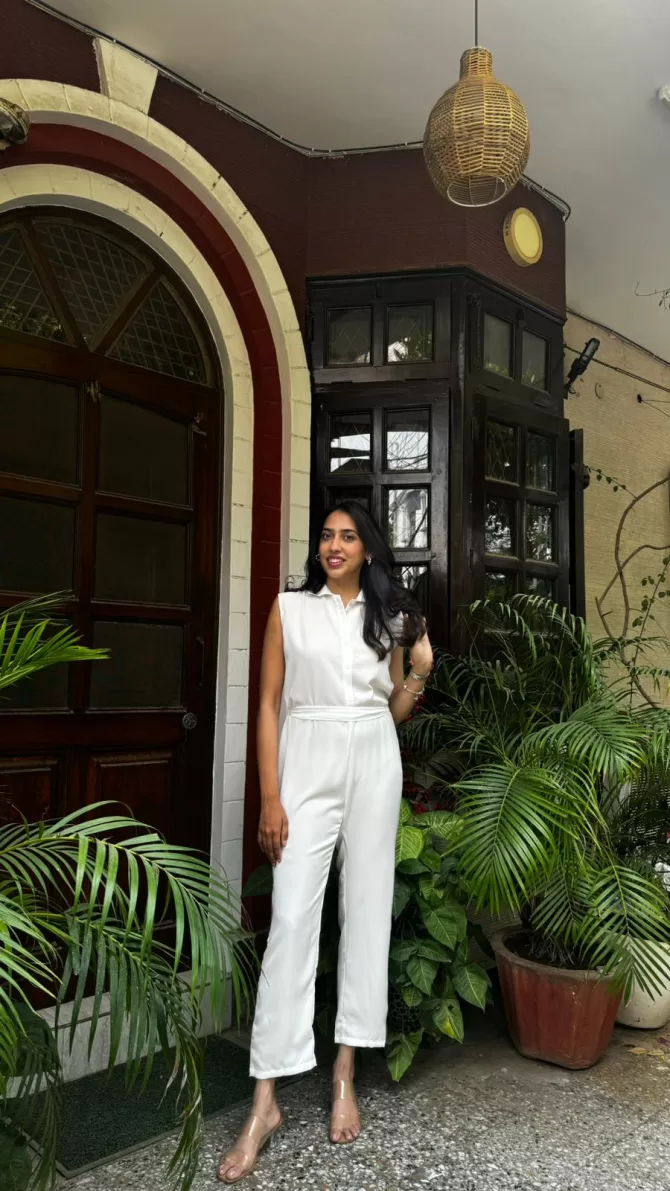 Hero Georgette Jumpsuit - White