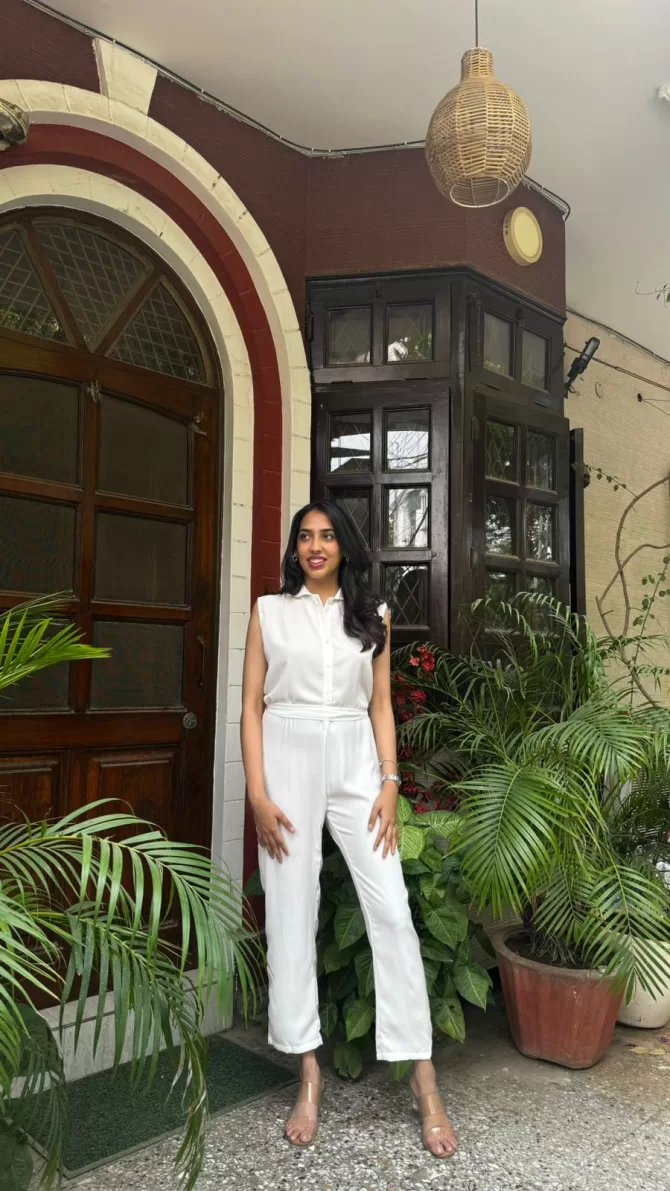 Hero Georgette Jumpsuit - White