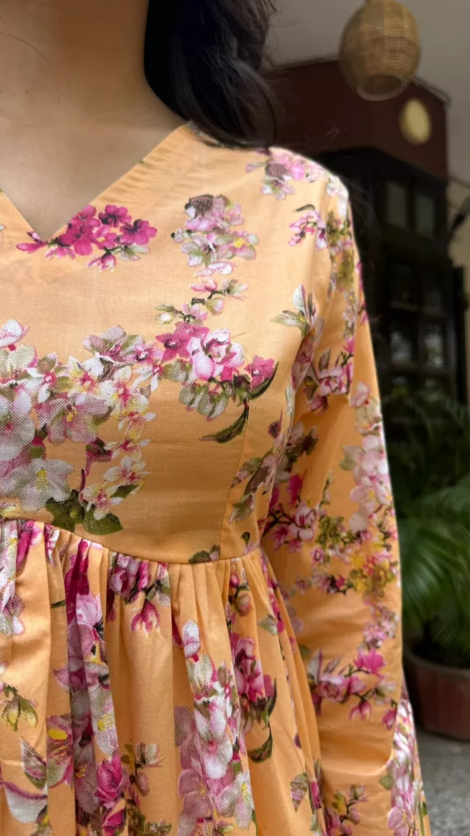 Dahlia Cotton Tunic - Yellow