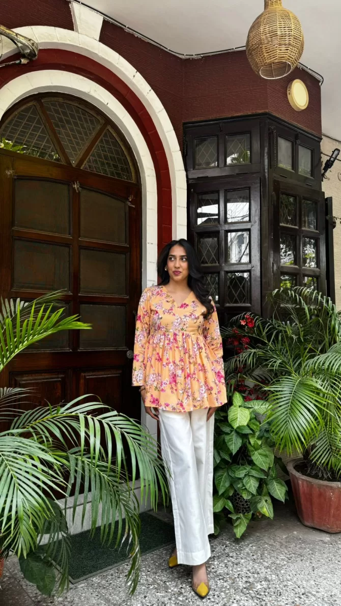 Dahlia Cotton Tunic - Yellow
