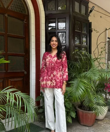 Straight Wide Cotton Pants – White