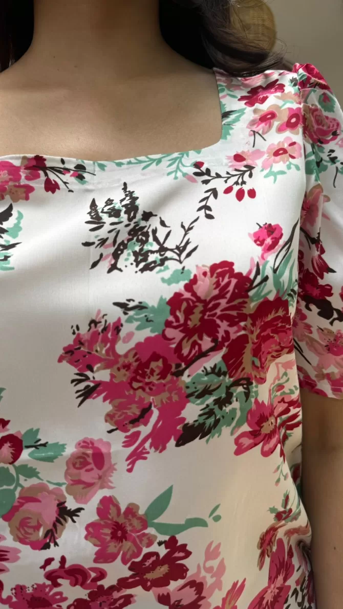Wild Rose Puff Top