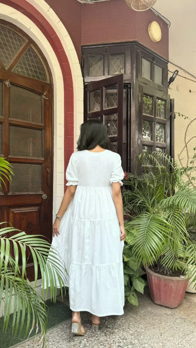 Splash of Color Cotton Maxi - White