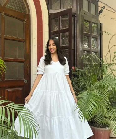 Splash of Color Cotton Maxi – White