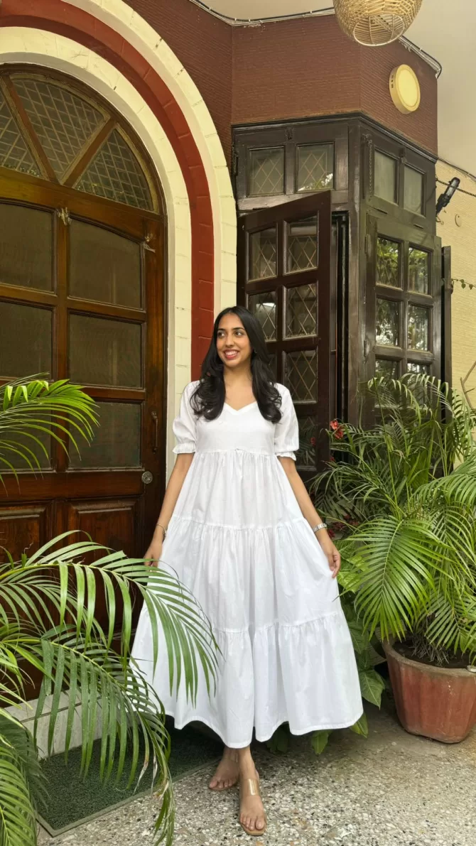 Splash of Color Cotton Maxi - White