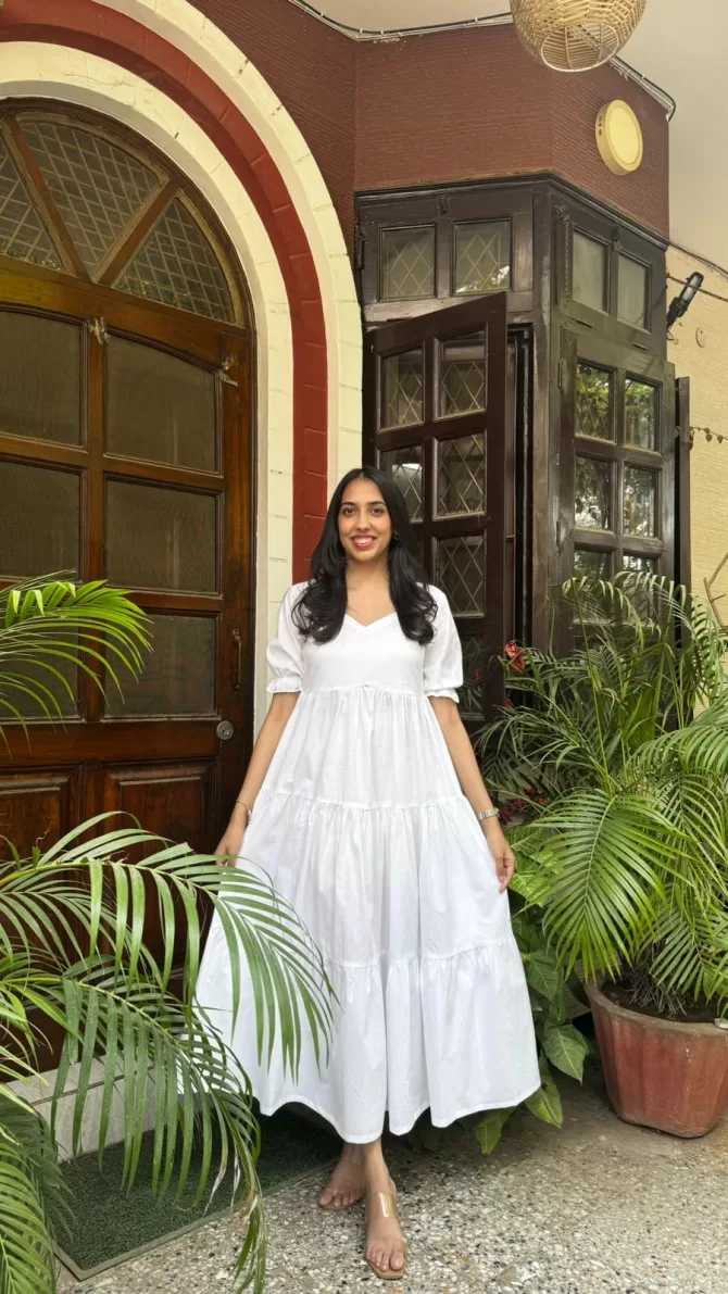 Splash of Color Cotton Maxi - White