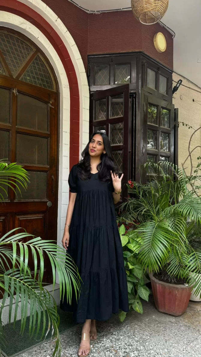 Splash of Color Cotton Maxi - Black