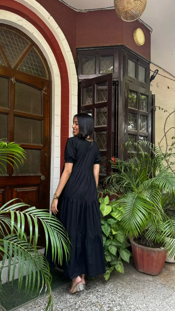 Splash of Color Cotton Maxi - Black