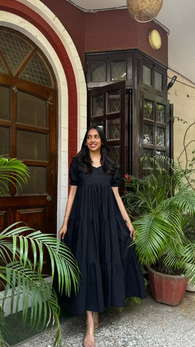 Splash of Color Cotton Maxi - Black