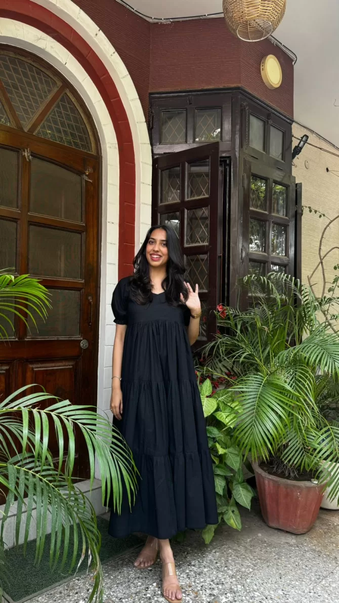 Splash of Color Cotton Maxi - Black