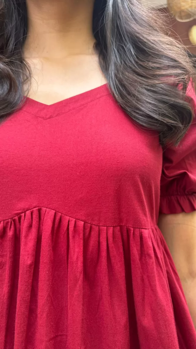 Splash of Color Cotton Maxi - Maroon