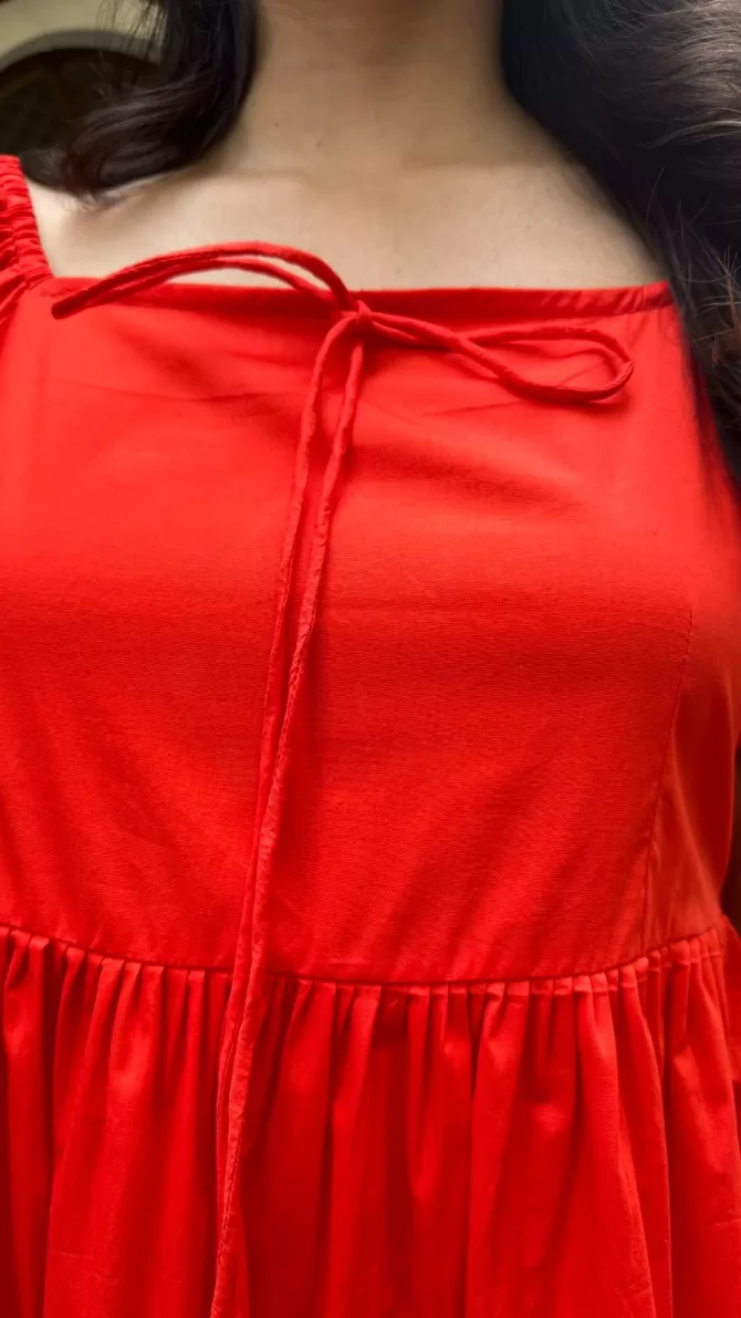 Fairytale Cotton Maxi - Blood Orange (Premium Fabric)