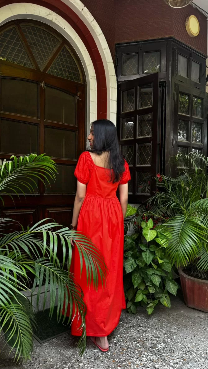 Fairytale Cotton Maxi - Blood Orange (Premium Fabric)