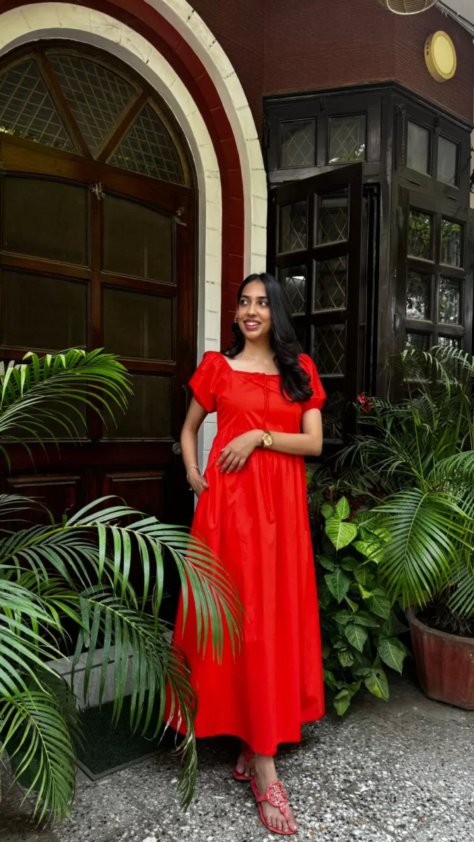 Fairytale Cotton Maxi - Blood Orange (Premium Fabric)