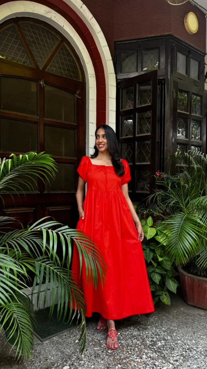 Fairytale Cotton Maxi - Blood Orange (Premium Fabric)