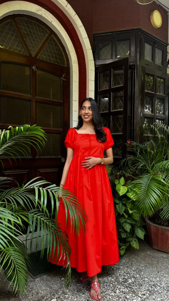 Fairytale Cotton Maxi - Blood Orange (Premium Fabric)