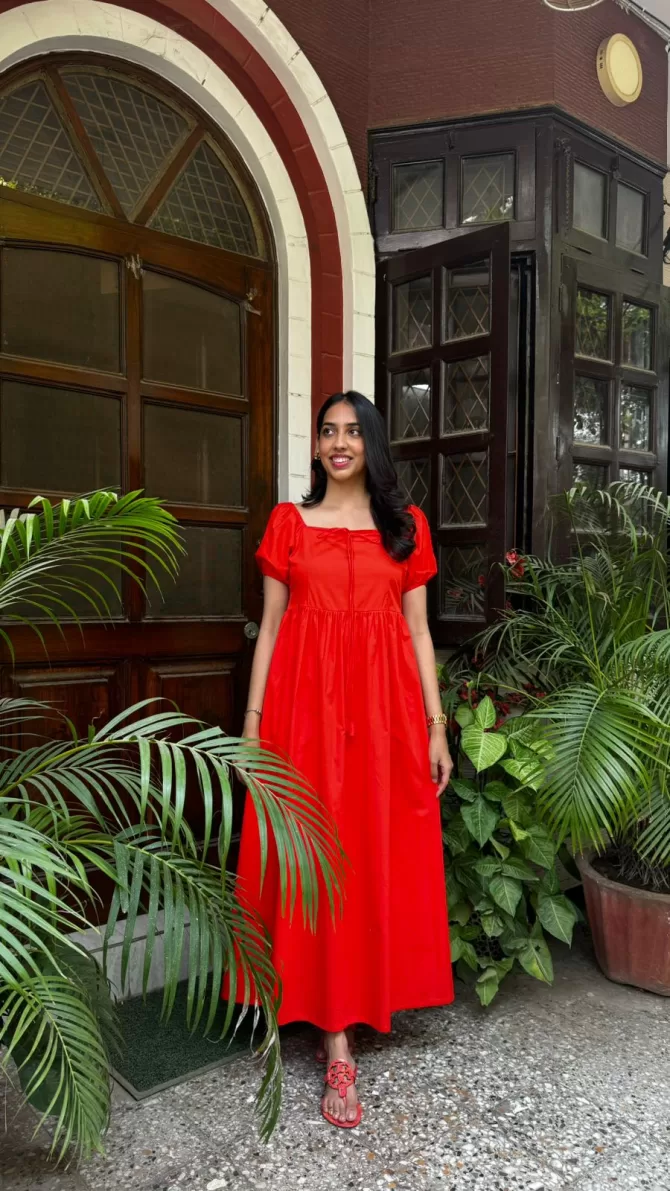 Fairytale Cotton Maxi - Blood Orange (Premium Fabric)