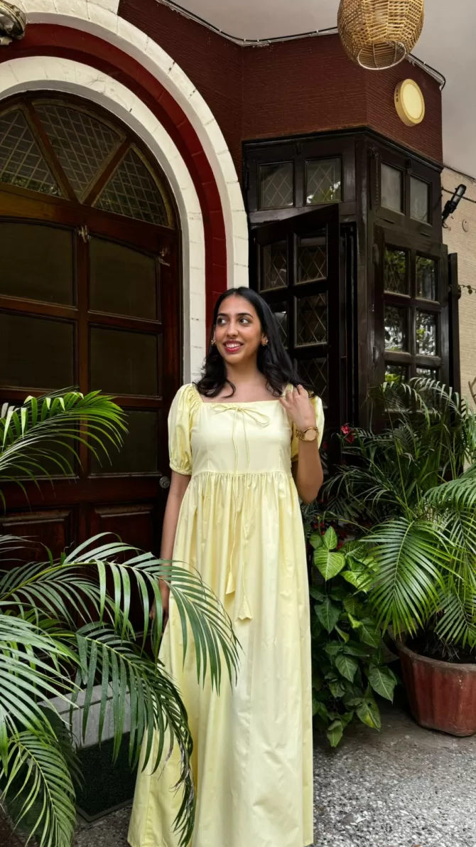 Fairytale Cotton Maxi - Butter Yellow (Premium Fabric)