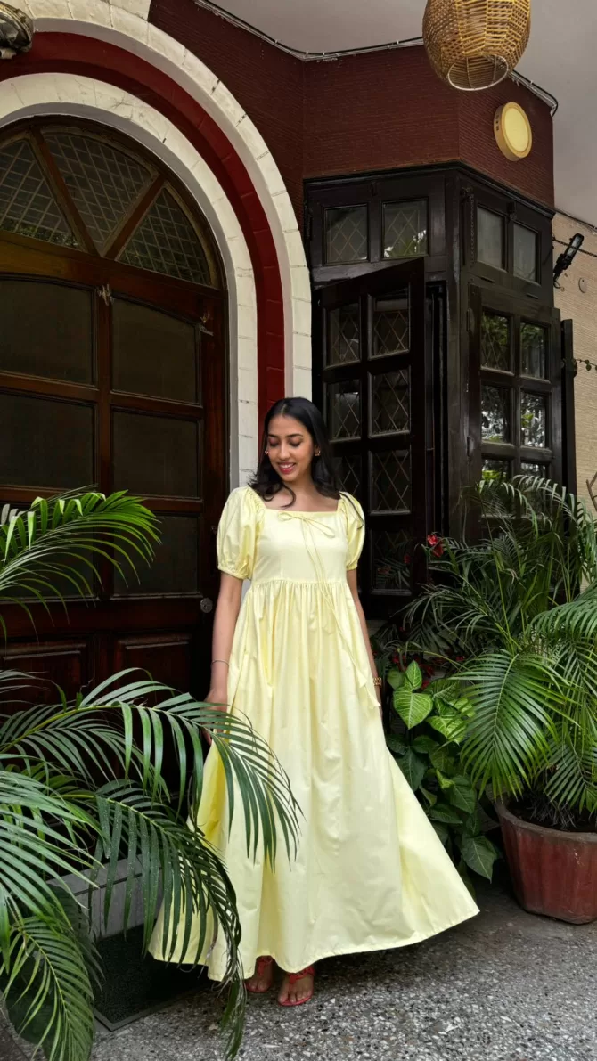 Fairytale Cotton Maxi - Butter Yellow (Premium Fabric)