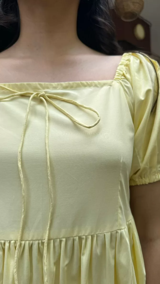 Fairytale Cotton Maxi - Butter Yellow (Premium Fabric)