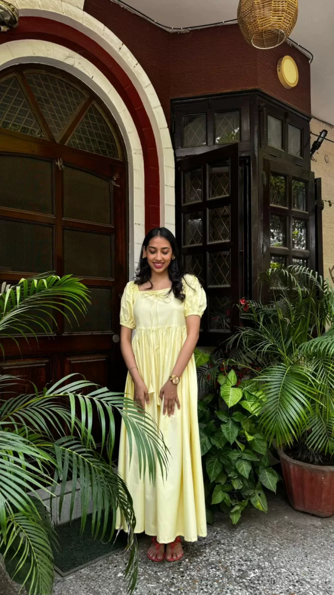 Fairytale Cotton Maxi - Butter Yellow (Premium Fabric)