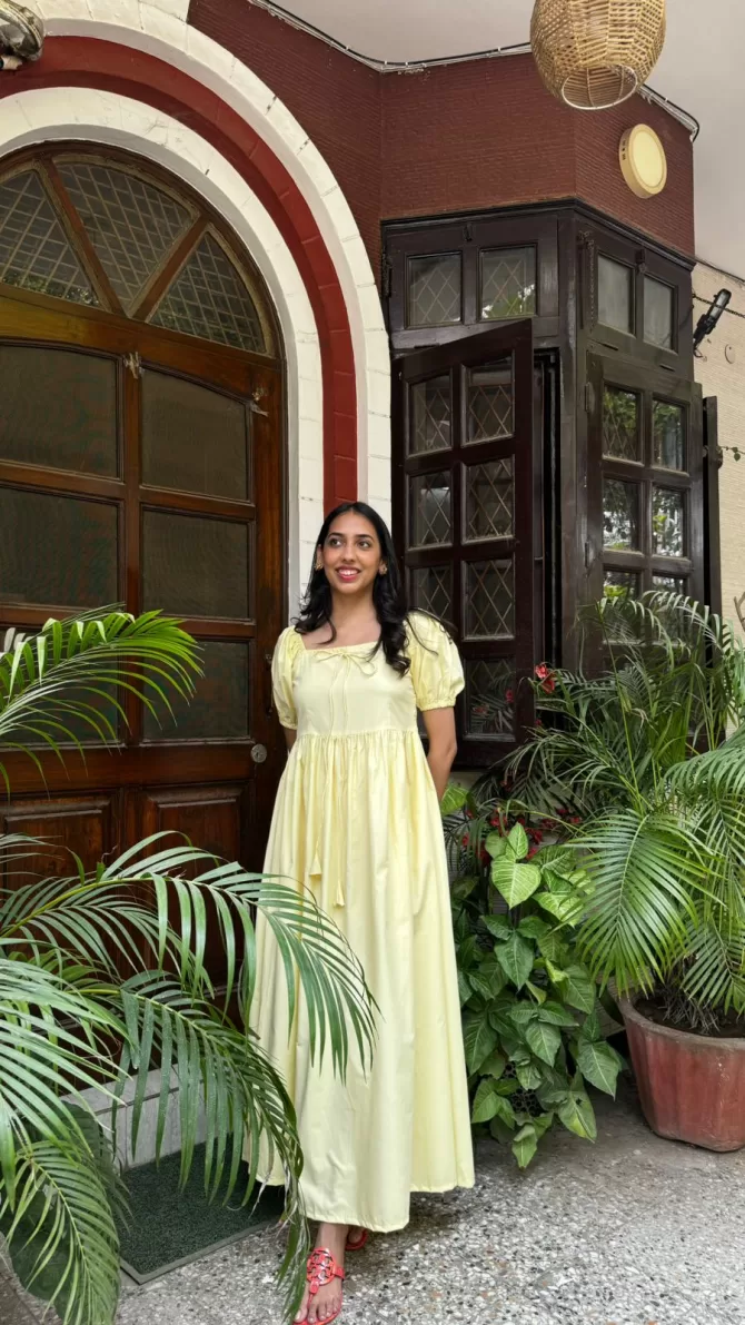 Fairytale Cotton Maxi - Butter Yellow (Premium Fabric)