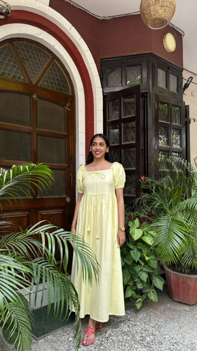 Fairytale Cotton Maxi - Butter Yellow (Premium Fabric)