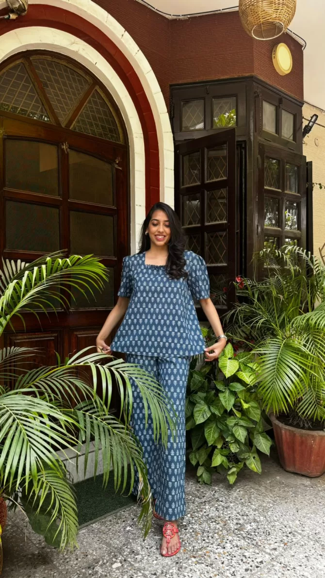 Relaxing Ruffles Cotton Lounge Set