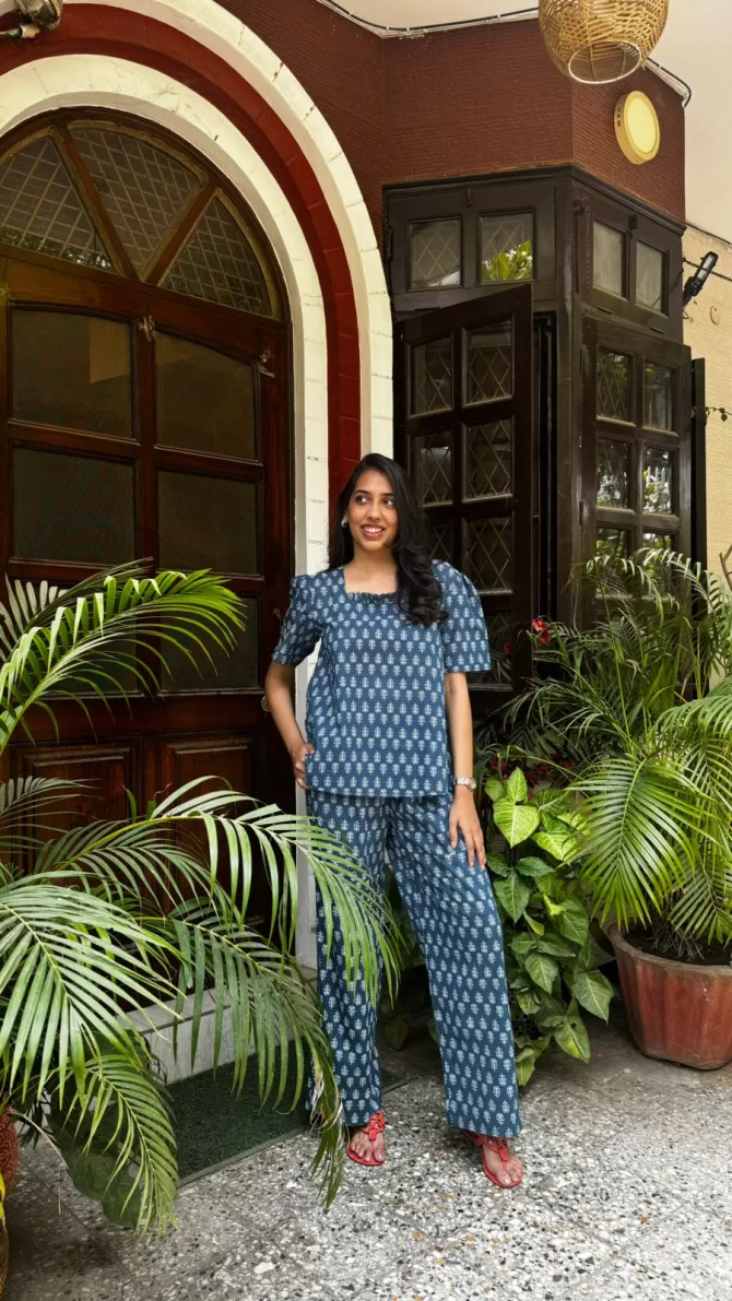 Relaxing Ruffles Cotton Lounge Set