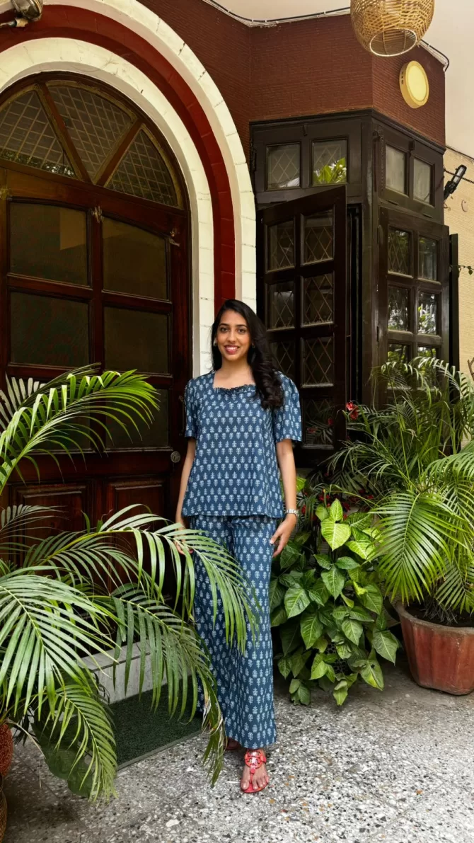 Relaxing Ruffles Cotton Lounge Set