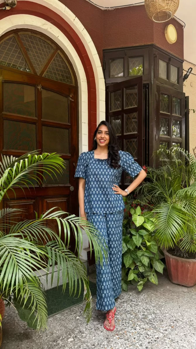 Relaxing Ruffles Cotton Lounge Set