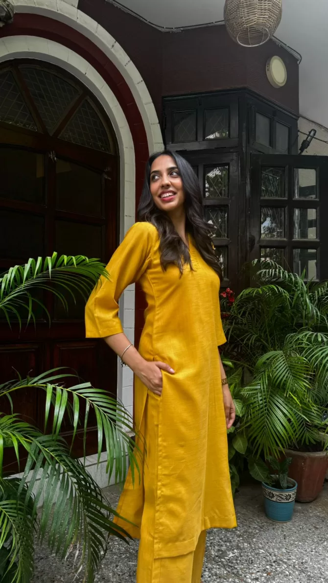 Luxe Lady Cotton Set - Mustard