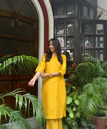 Luxe Lady Cotton Set – Mustard