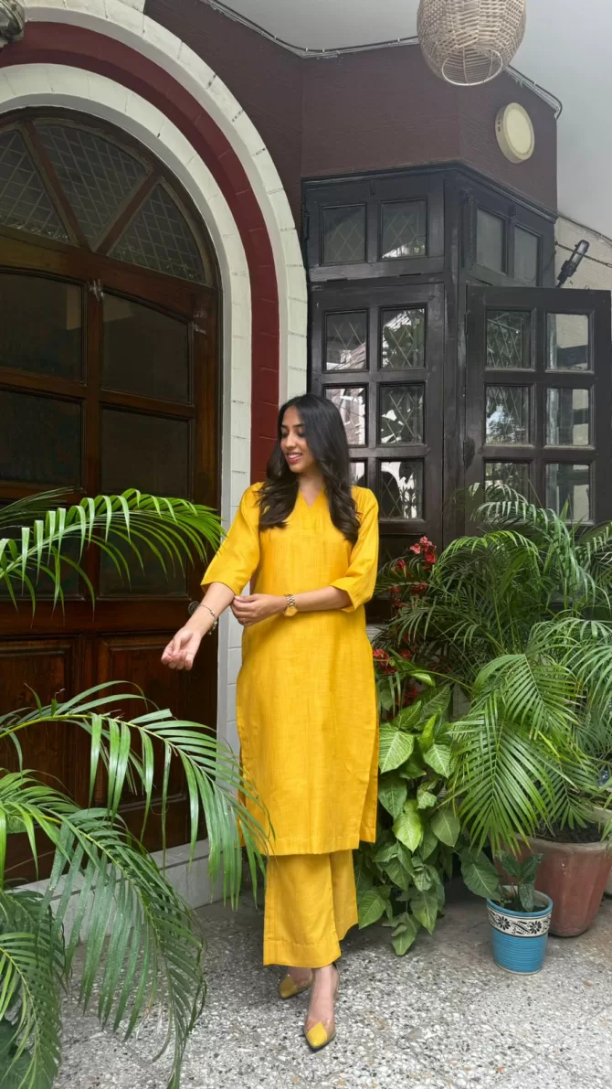 Luxe Lady Cotton Set - Mustard