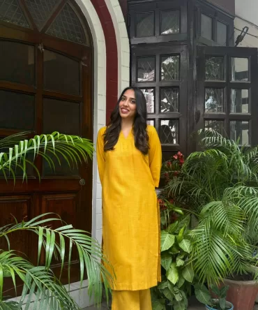 Luxe Lady Cotton Set – Mustard 2