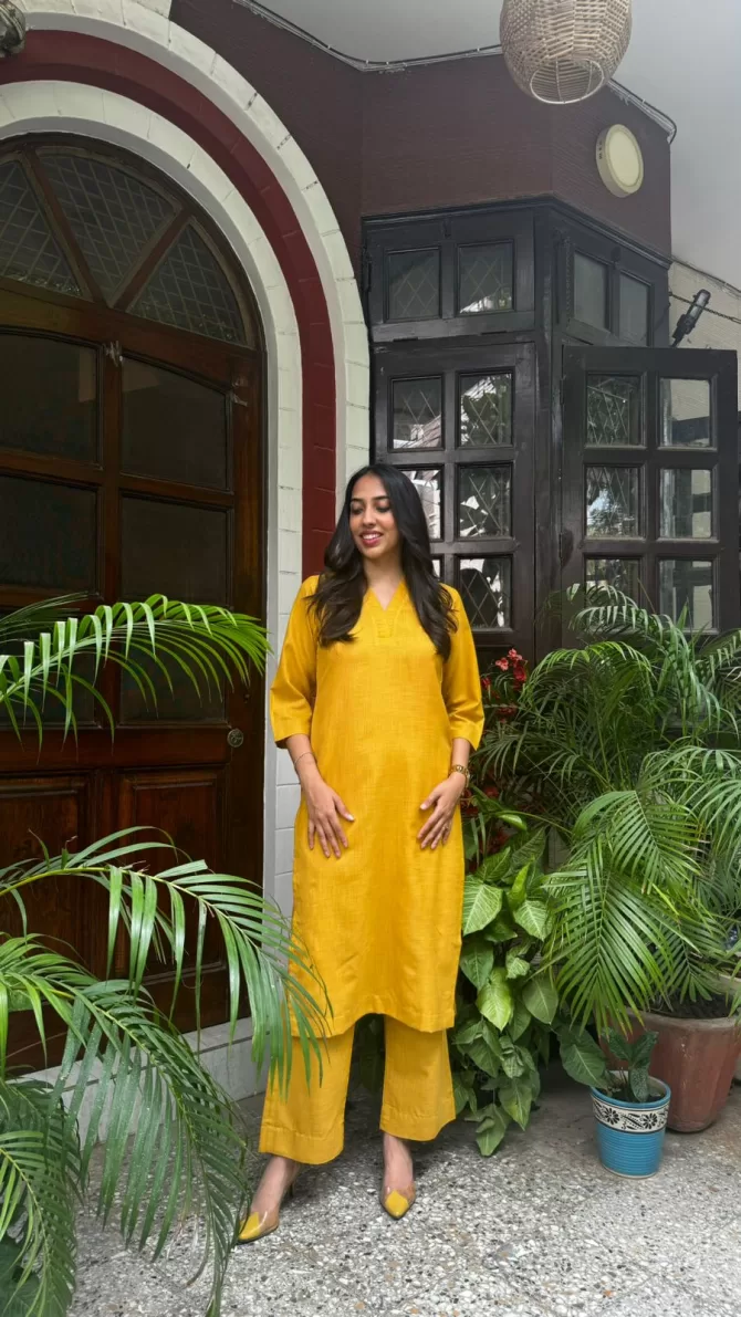 Luxe Lady Cotton Set - Mustard