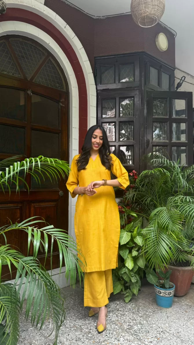 Luxe Lady Cotton Set - Mustard