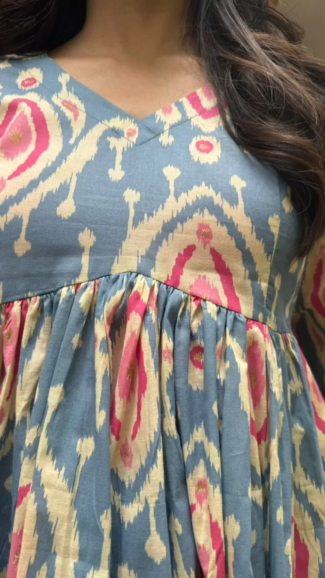 Dahlia Cotton Tunic - Blue