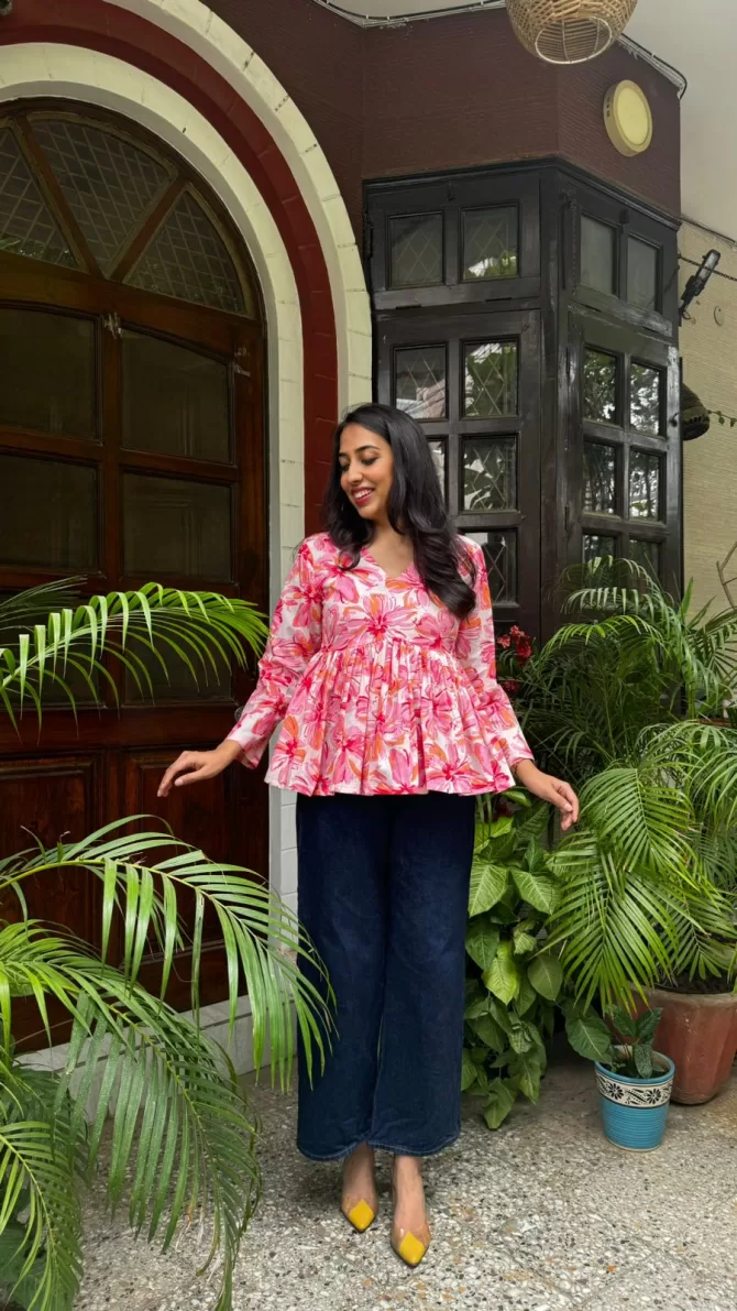 Dahlia Cotton Tunic - Pink