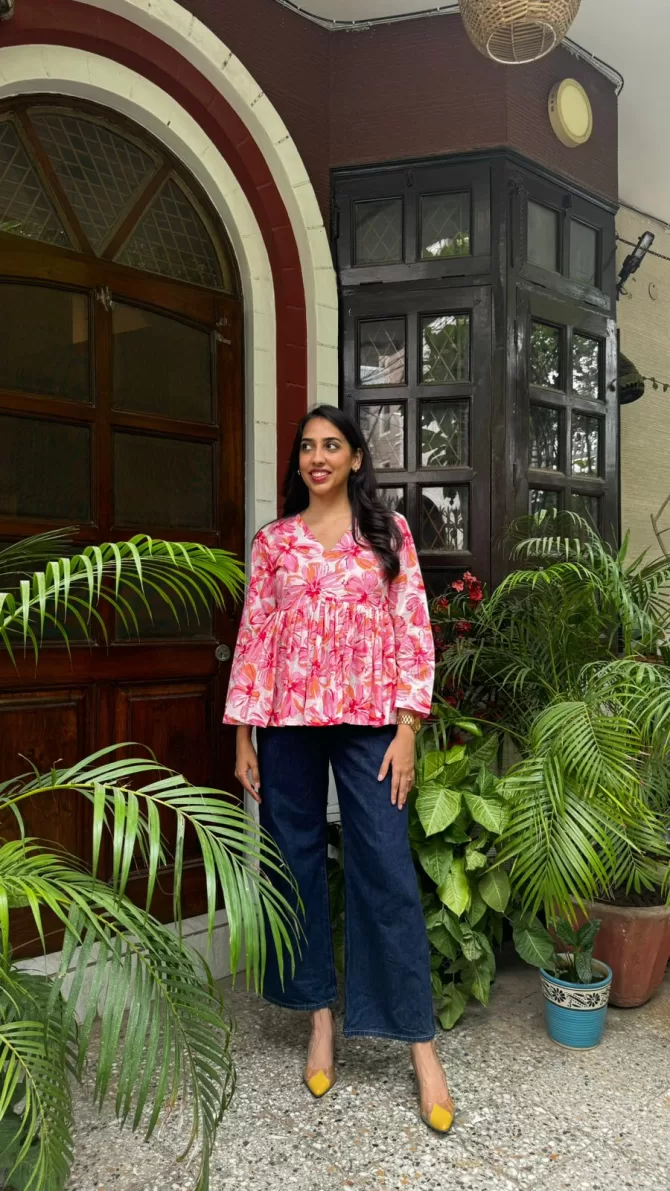 Dahlia Cotton Tunic - Pink
