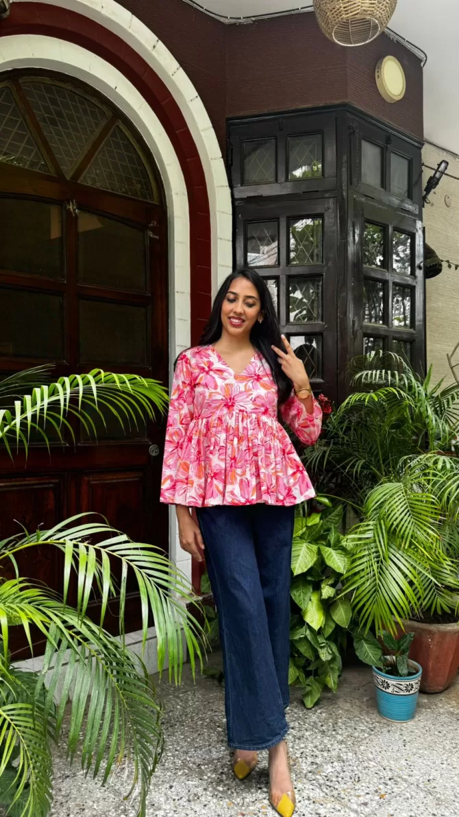 Dahlia Cotton Tunic - Pink